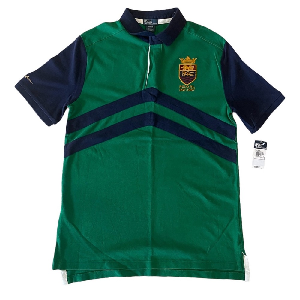 Polo Ralph Lauren 1967 Vintage Crest Polo Men’s Shirt, Green, Youth Size XL